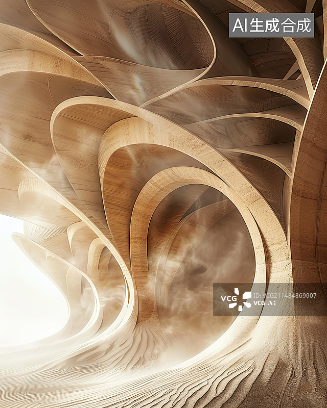 【AI数字艺术】沙漠中的轮胎轨迹图片素材