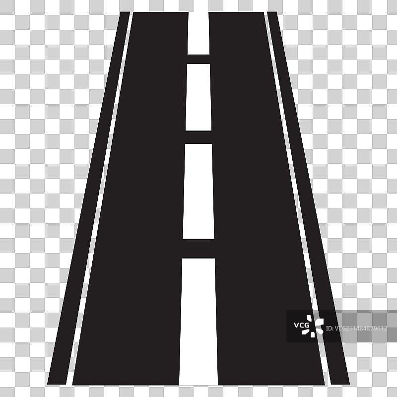 白色背景上的道路图标图片素材