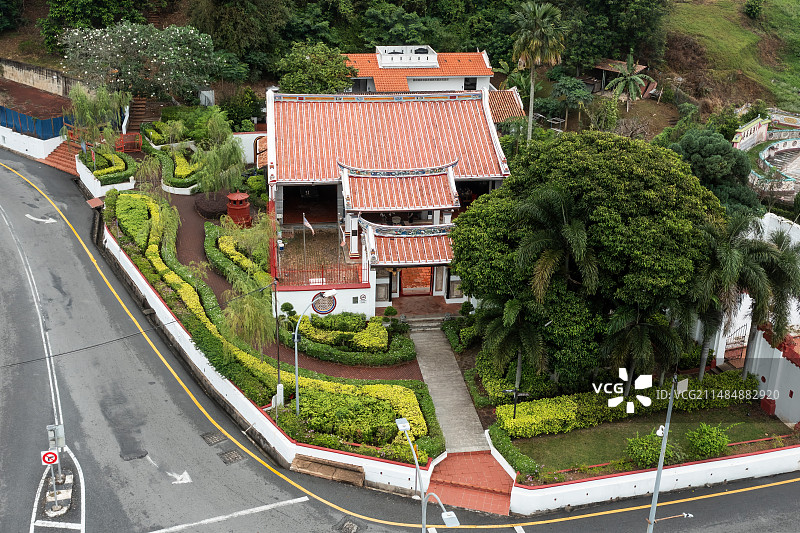 航拍马来西亚马六甲郑和三宝庙（三保庙）图片素材