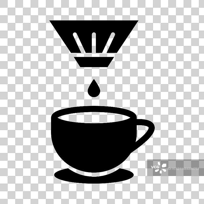 个人用途咖啡滤纸 Glyph 图标图片素材