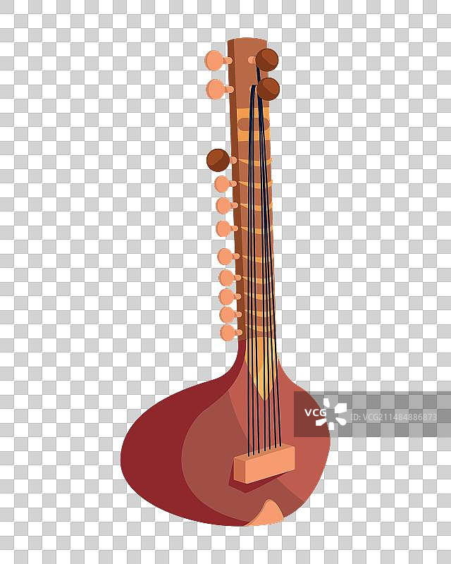 印度西塔琴乐器图片素材