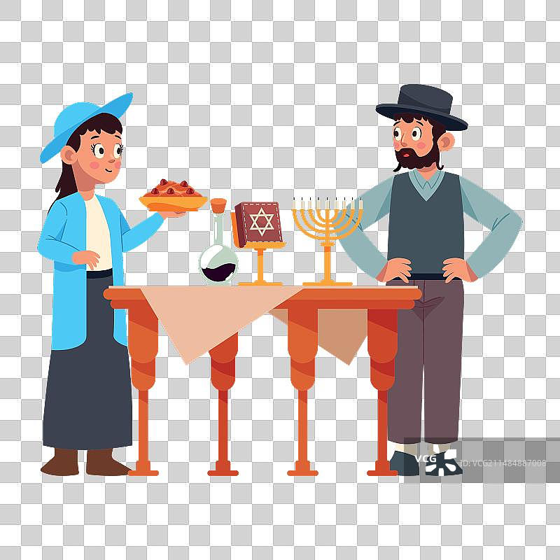 庆祝光明节的夫妇图片素材