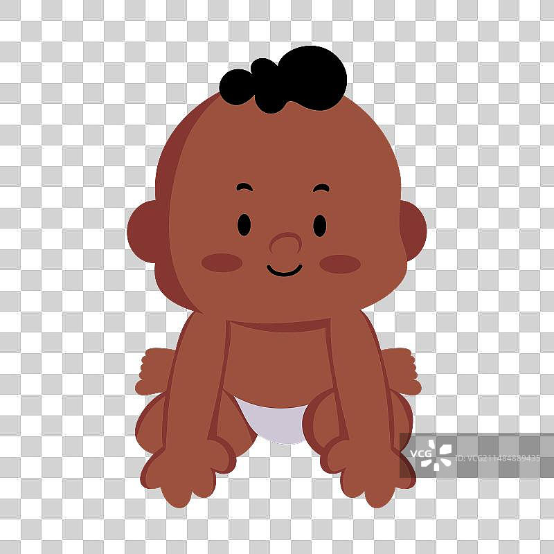 穿着尿布的男婴图片素材