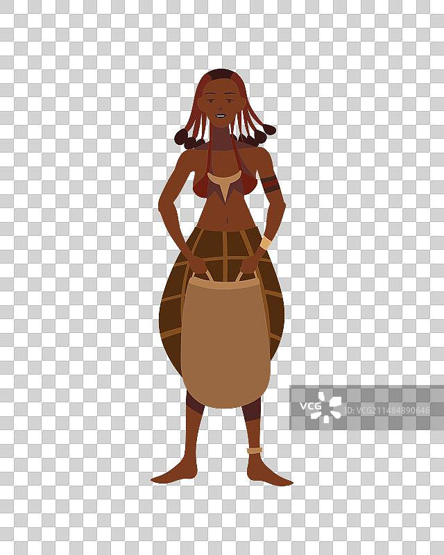 拿着篮子的南非妇女图片素材