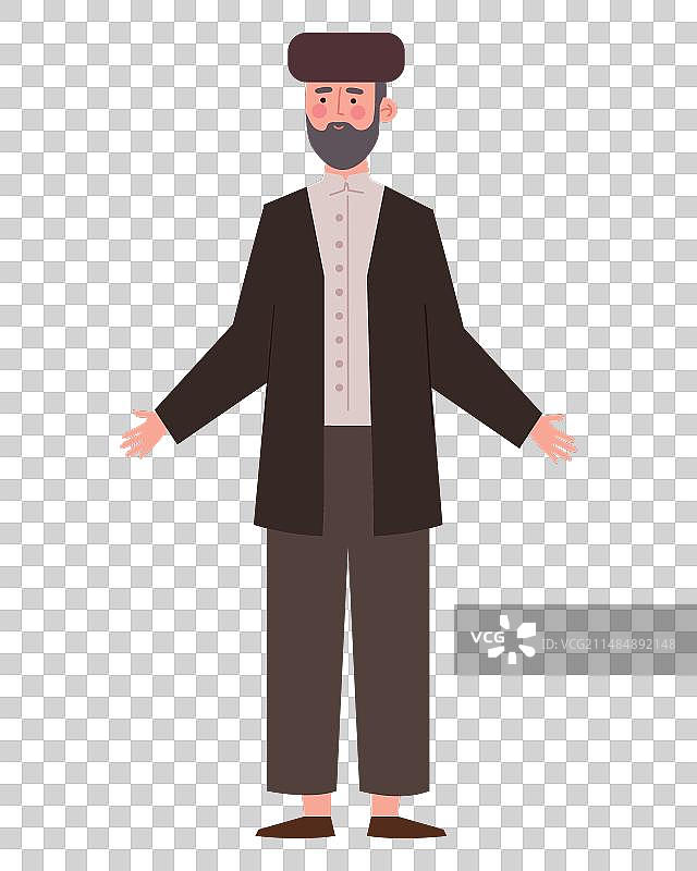 戴帽子的犹太男人图片素材