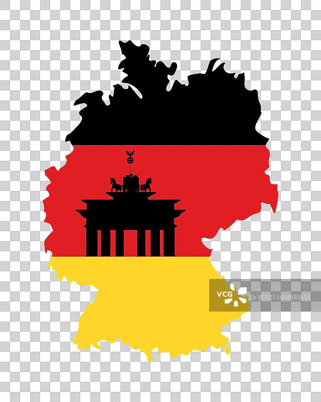 德国勃兰登堡门旗帜图片素材