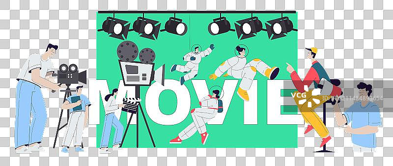 电影拍摄人物图片素材