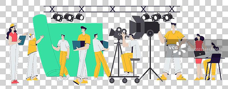 电影拍摄人物图片素材