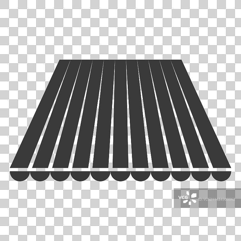 矩形织物遮阳篷 Glyph 图标图片素材