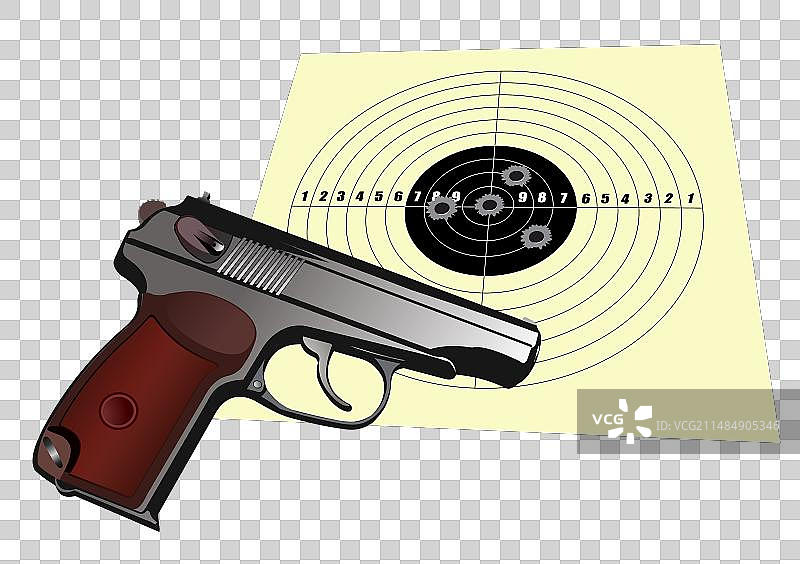 用过的带弹孔痕迹的射击靶图片素材