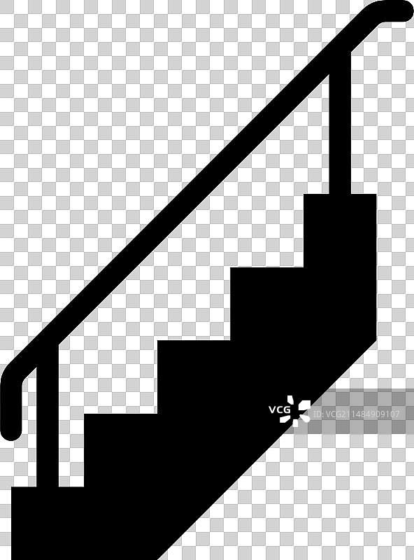 带栏杆的楼梯图片素材