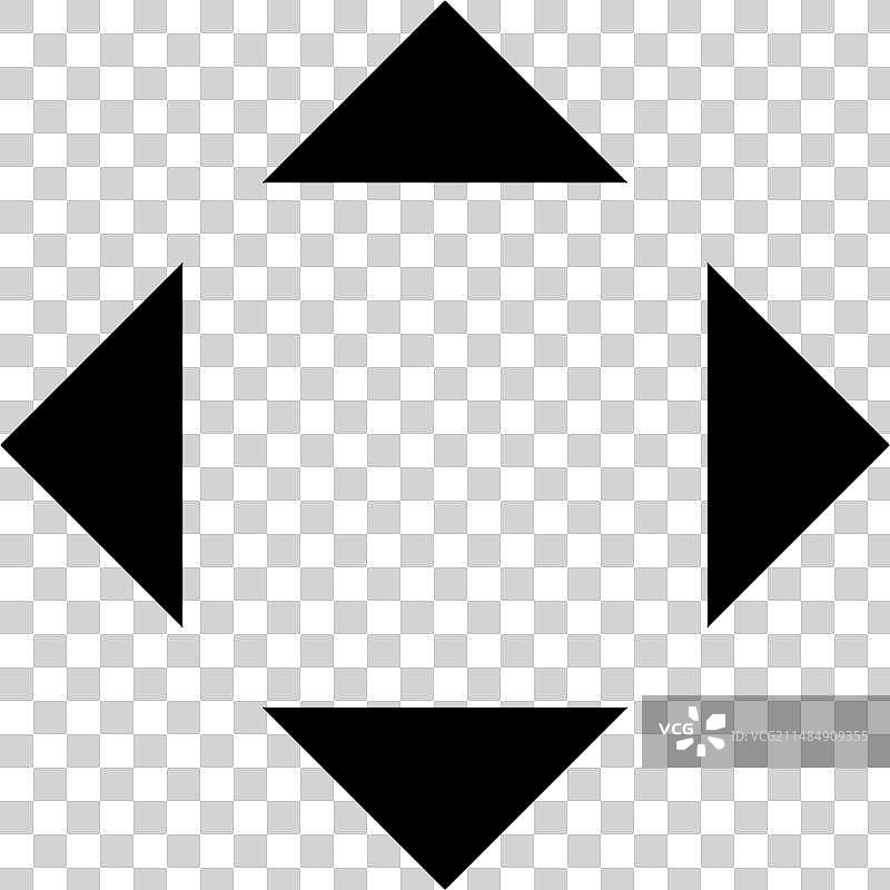 从中心指向四周的箭头符号图片素材