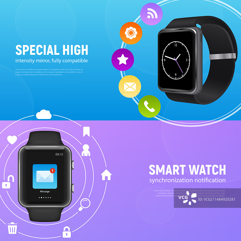 智能手表banner图片素材