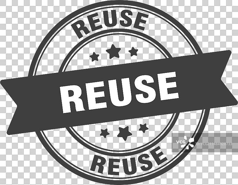 透明背景上的可重复使用标签印章图片素材