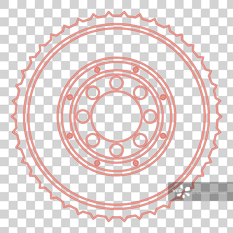 汽车离合器飞轮传动装置霓虹灯图片素材