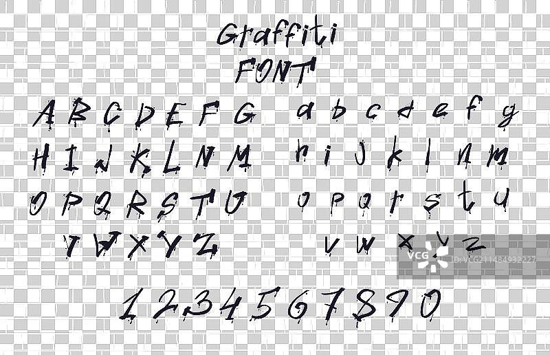 墙壁喷绘字体涂鸦图片素材