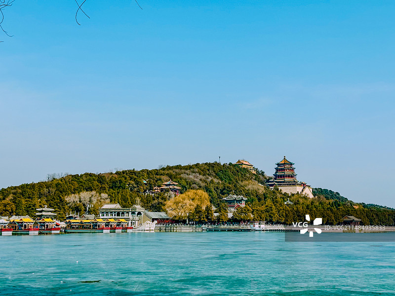 万寿山与佛香阁图片素材