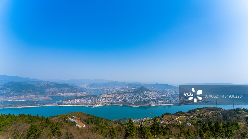 重庆云阳县全景图片素材