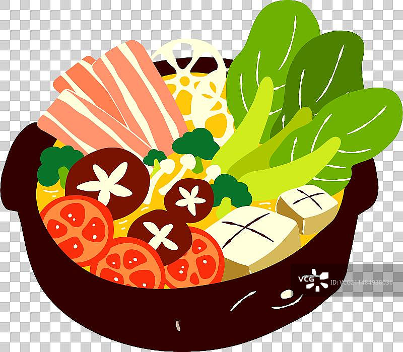 可爱的手绘风格火锅图片素材