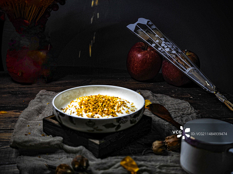 桂花双皮奶图片素材