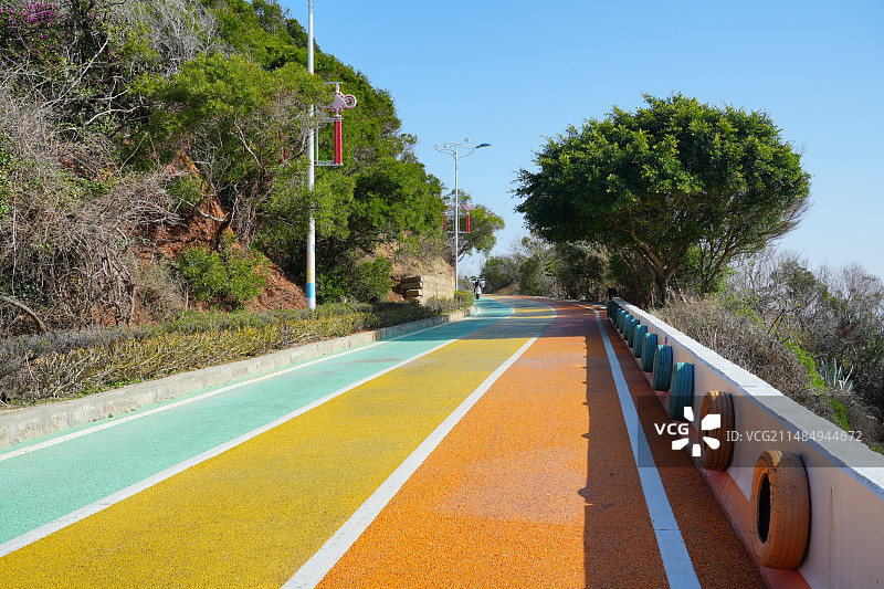 湄洲岛彩虹路 沿海公路  绿道 福建莆田湄洲岛国家旅游度假区图片素材