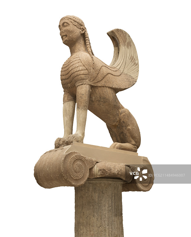 德尔斐的纳克索斯狮身人面像图片素材