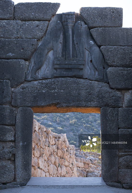 希腊迈锡尼的狮子门图片素材