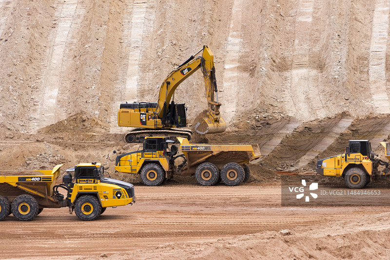 犹他州铀矿尾矿的清除图片素材