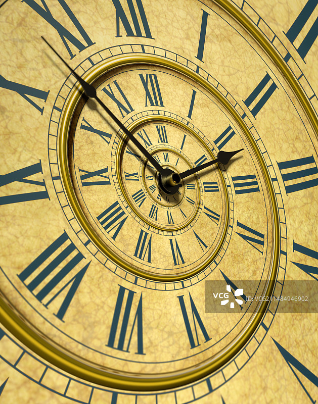 抽象时钟表面插画图片素材