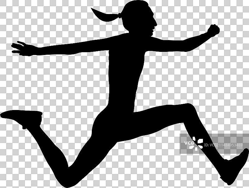 女子三级跳远运动员图片素材