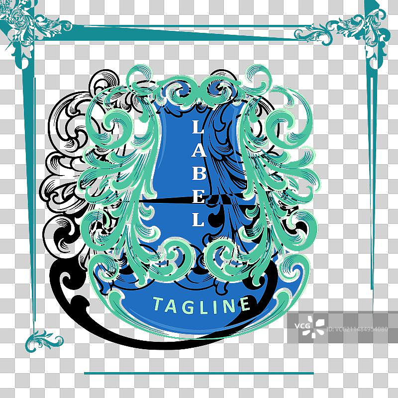 复古啤酒瓶包装标签图片素材