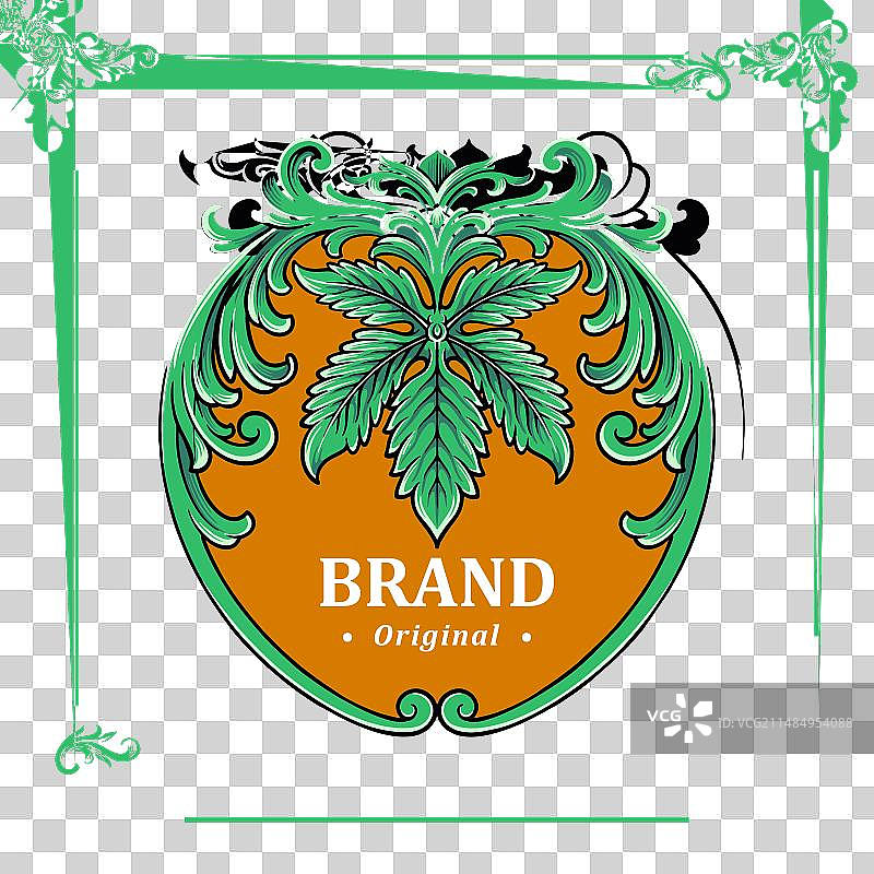 复古风格饮料瓶标签图片素材