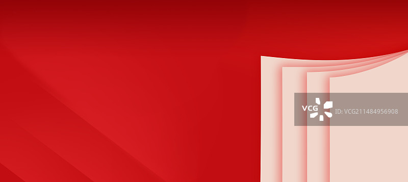 红色祖国党建横版插画海报书页纸张背景图片素材