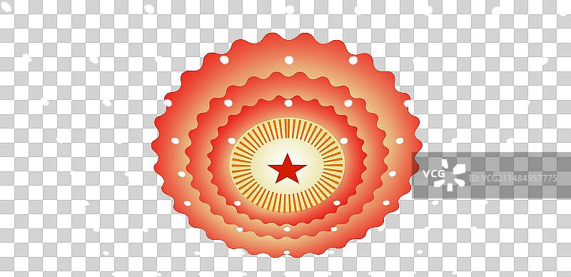 透视天花板装饰装饰五角星圆灯光图片素材