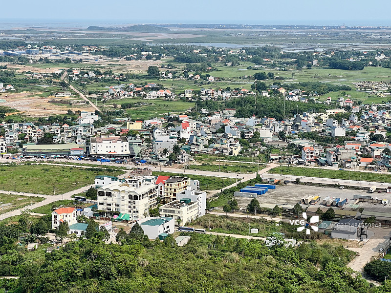 防城港东兴口岸 俯瞰图片素材