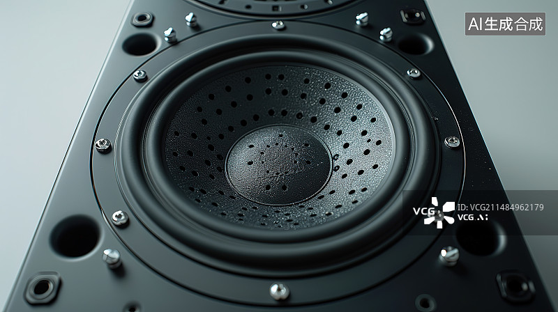 【AI数字艺术】灰色背景下的相机特写镜头图片素材