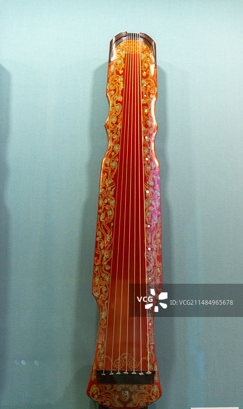 中国工艺美术馆 中国非物质文化遗产馆 中国古琴琴弦图片素材