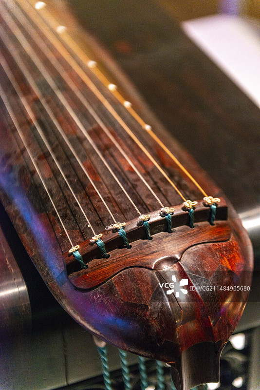 中国工艺美术馆 中国非物质文化遗产馆 中国古琴琴弦图片素材