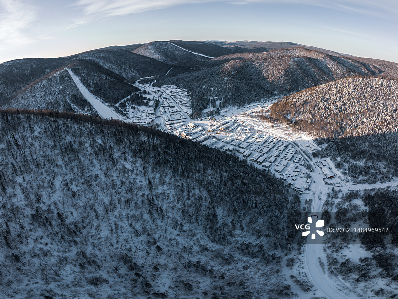 雪乡全景图片素材