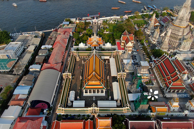 曼谷郑王庙 黎明寺图片素材