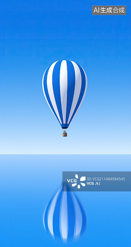 【AI数字艺术】在晴朗的蓝天下滑翔伞的低角度视图图片素材