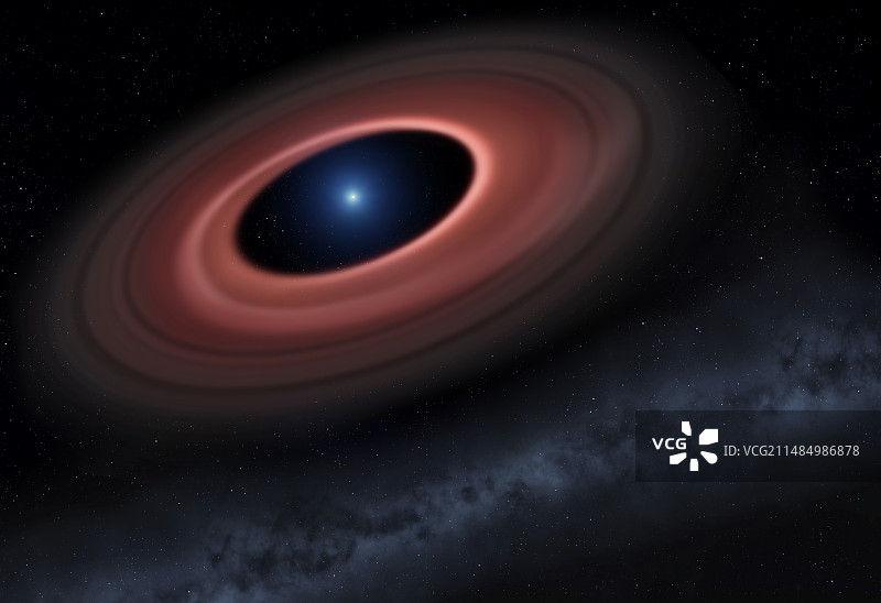 白矮星周围的碎片环图片素材