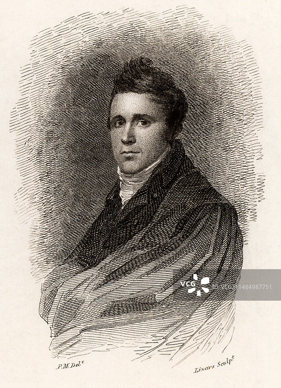 苏格兰矿物学家罗伯特·J·詹姆森图片素材