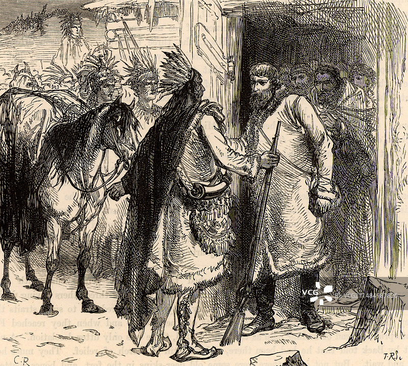 约翰·富兰克林领导的北极探险图片素材