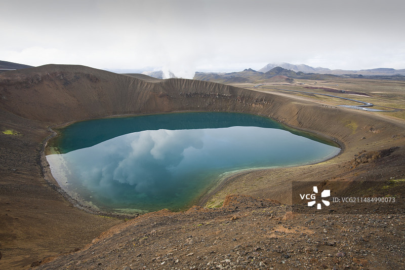 克拉夫拉火山维提火山口图片素材