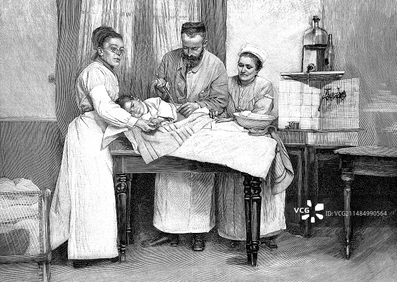 白喉疫苗接种图片素材