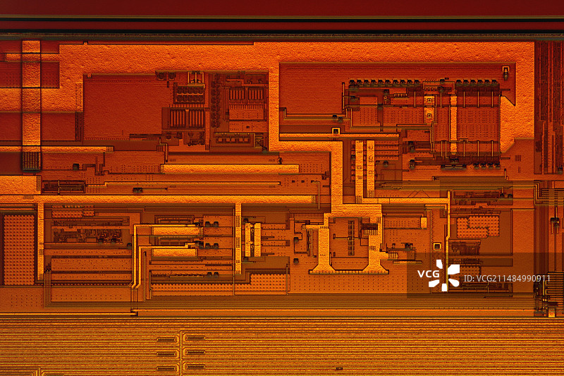 微处理器时钟驱动器显微照片图片素材