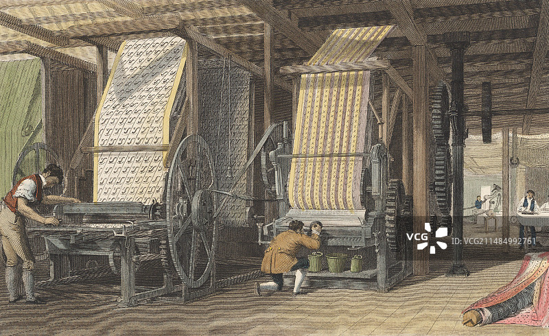 印花布印花机图片素材