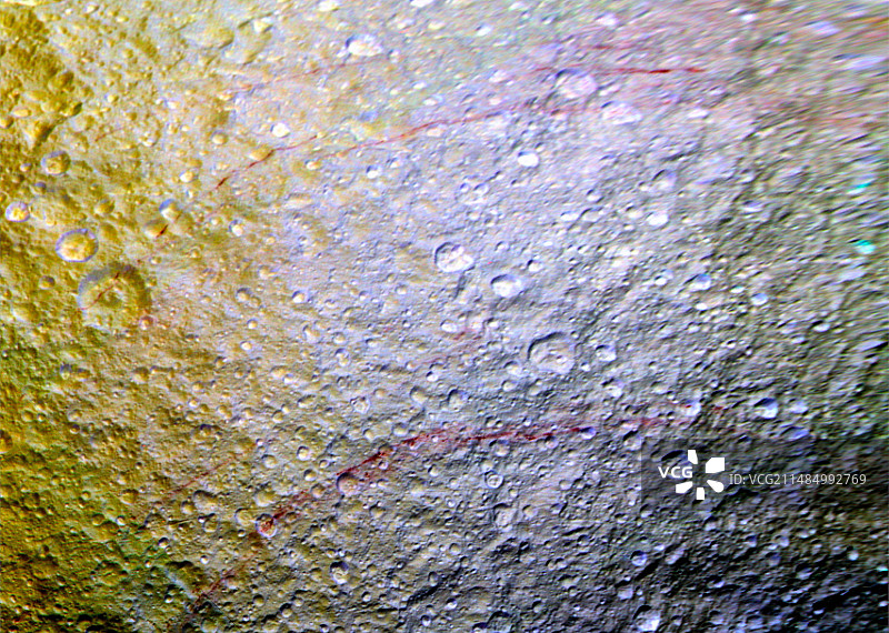 土星卫星忒提斯卡西尼号图像图片素材