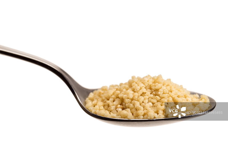 勺子里的古斯米图片素材